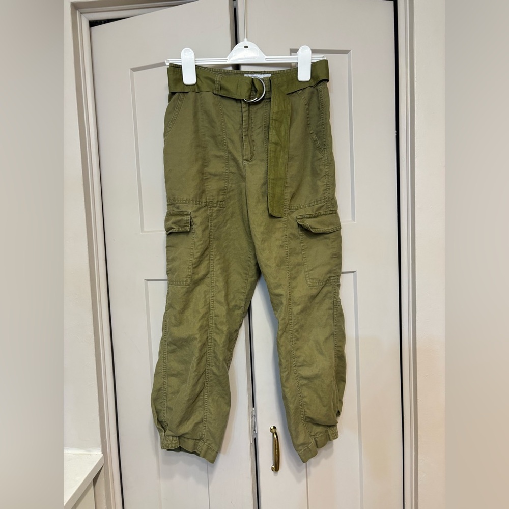 Quince Cotton Linen Twill Cargo Pant with Belt